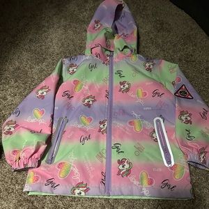 Girl unicorns pink rain coat size small